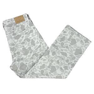 American Eagle EasyFlex Gray Camo Loose Jeans Men’s 34x30 Straight Baggy NWT